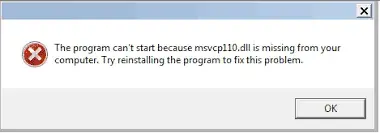 حل مشكلة نقص ملف Msvcp110.dll حل مشكلة نقص ملف Msvcp110.dll
