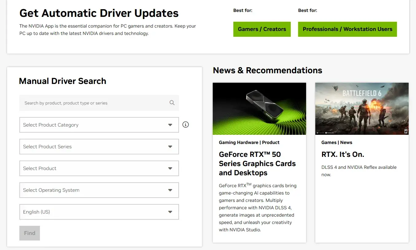 تعريفات NVIDIA الرسمية
