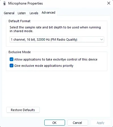 image إعدادات الميكروفون في HyperX Cloud 3
