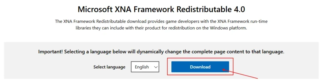 تحميل وتثبيت Microsoft XNA Framework