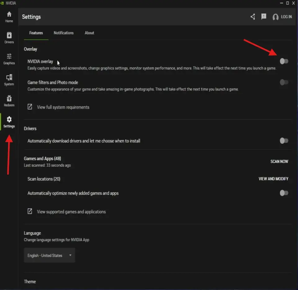 قفل overlay من nvidia