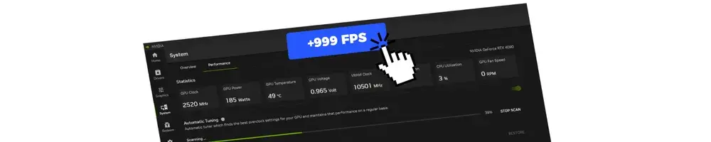 كسر سرعة كرت الشاشة بأمان عبر تطبيق NVIDIA App